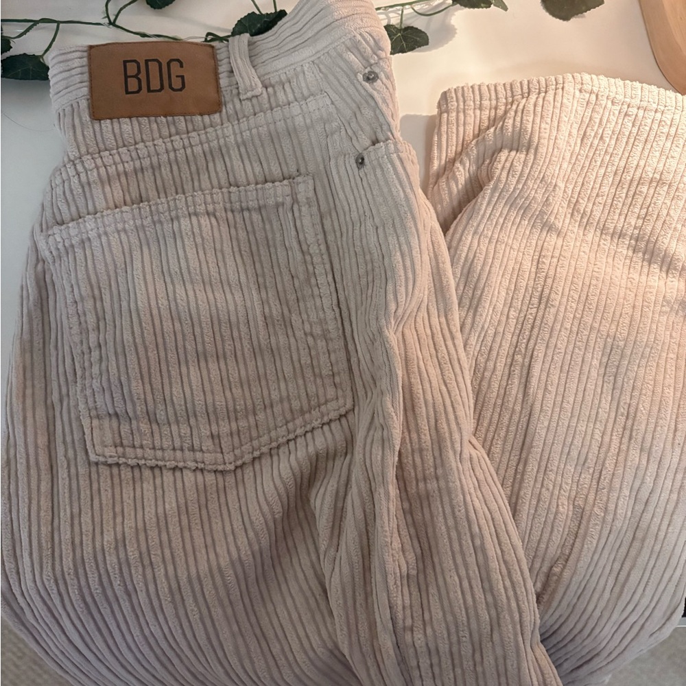 BDG Light Beige Corduroy Trousers